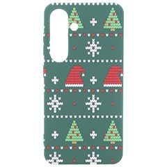 Beautiful Knitted Christmas Pattern Samsung Galaxy S24 6 2 Inch Black Tpu Uv Case by Ket1n9