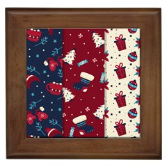 Flat Design Christmas Pattern Collection Art Framed Tile