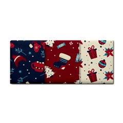 Flat Design Christmas Pattern Collection Art Hand Towel