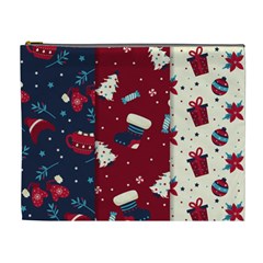 Flat Design Christmas Pattern Collection Art Cosmetic Bag (xl)