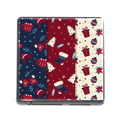 Flat Design Christmas Pattern Collection Art Memory Card Reader (square 5 Slot)