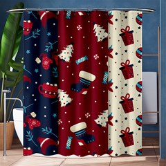 Flat Design Christmas Pattern Collection Art Shower Curtain 60  X 72  (medium) 