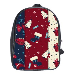 Flat Design Christmas Pattern Collection Art School Bag (xl)