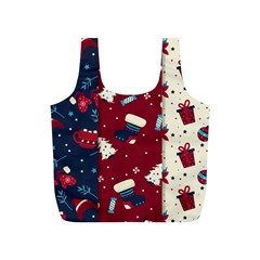 Flat Design Christmas Pattern Collection Art Full Print Recycle Bag (s)