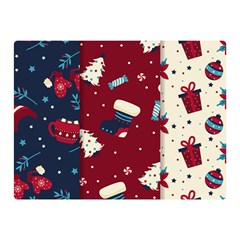 Flat Design Christmas Pattern Collection Art Two Sides Premium Plush Fleece Blanket (mini)