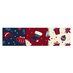 Flat Design Christmas Pattern Collection Art Oblong Satin Scarf (16  X 60 )