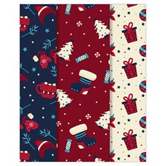 Flat Design Christmas Pattern Collection Art Drawstring Bag (small)