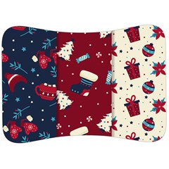 Flat Design Christmas Pattern Collection Art Velour Seat Head Rest Cushion