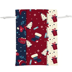 Flat Design Christmas Pattern Collection Art Lightweight Drawstring Pouch (xl)