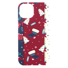 Flat Design Christmas Pattern Collection Art Iphone 15 Black Uv Print Pc Hardshell Case by Ket1n9