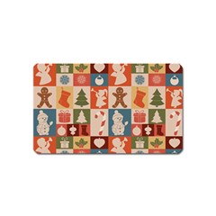 Cute Christmas Seamless Pattern Vector  - Magnet (name Card)