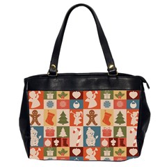 Cute Christmas Seamless Pattern Vector  - Oversize Office Handbag (2 Sides)