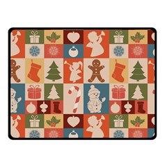 Cute Christmas Seamless Pattern Vector  - Fleece Blanket (small)