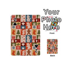 Cute Christmas Seamless Pattern Vector  - Playing Cards 54 Designs (mini)