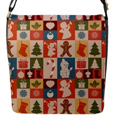 Cute Christmas Seamless Pattern Vector  - Flap Closure Messenger Bag (s)