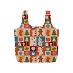 Cute Christmas Seamless Pattern Vector  - Full Print Recycle Bag (S) Front