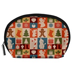 Cute Christmas Seamless Pattern Vector  - Accessory Pouch (large)