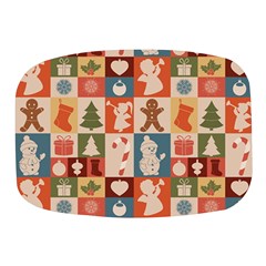 Cute Christmas Seamless Pattern Vector  - Mini Square Pill Box by Ket1n9