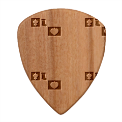 Cute Christmas Seamless Pattern Vector  - Wood Guitar Pick (set Of 10)