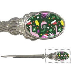 Dinosaur Colorful Funny Christmas Pattern Letter Opener