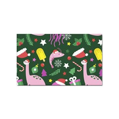 Dinosaur Colorful Funny Christmas Pattern Sticker Rectangular (10 Pack) by Ket1n9