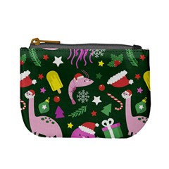 Dinosaur Colorful Funny Christmas Pattern Mini Coin Purse