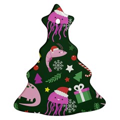 Dinosaur Colorful Funny Christmas Pattern Ornament (christmas Tree) 