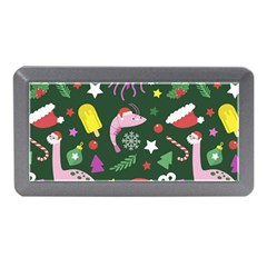 Dinosaur Colorful Funny Christmas Pattern Memory Card Reader (mini)