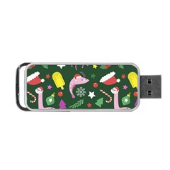 Dinosaur Colorful Funny Christmas Pattern Portable Usb Flash (two Sides)