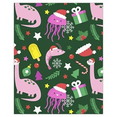 Dinosaur Colorful Funny Christmas Pattern Drawstring Bag (small)