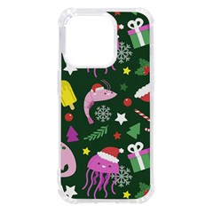 Dinosaur Colorful Funny Christmas Pattern Iphone 14 Pro Tpu Uv Print Case