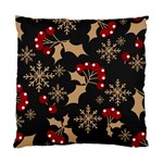 Christmas Pattern With Snowflakes Berries Standard Cushion Case (One Side) Front