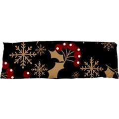 Christmas Pattern With Snowflakes Berries 21 x63  Body Pillow Case Dakimakura (two Sides)