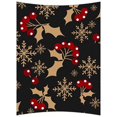 Christmas Pattern With Snowflakes Berries Back Support Cushion