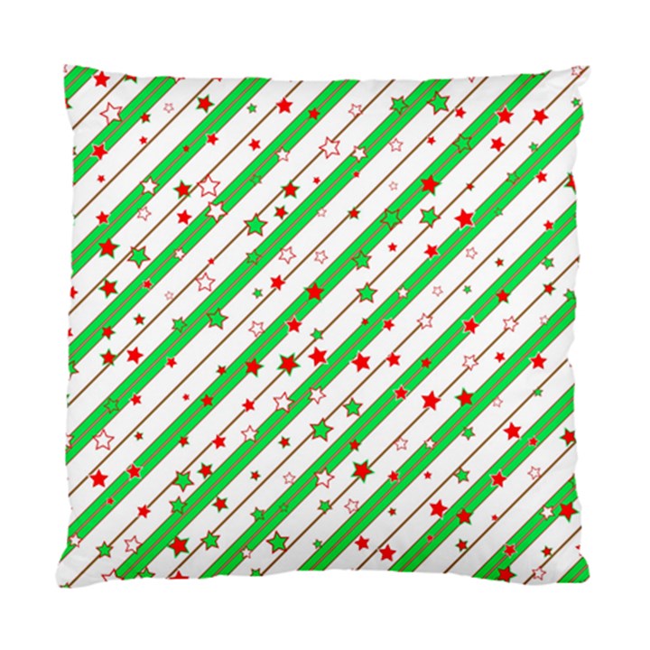 Christmas Paper Stars Pattern Texture Background Colorful Colors Seamless Standard Cushion Case (Two Sides)