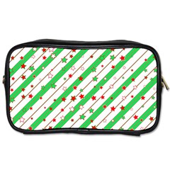 Christmas Paper Stars Pattern Texture Background Colorful Colors Seamless Toiletries Bag (one Side)