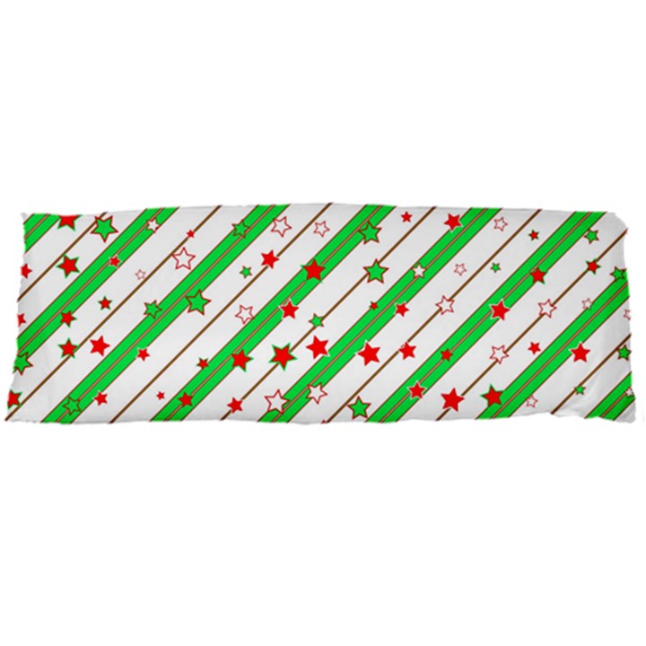 Christmas Paper Stars Pattern Texture Background Colorful Colors Seamless 21 x60  Body Pillow Case Dakimakura (Two Sides)