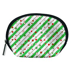 Christmas Paper Stars Pattern Texture Background Colorful Colors Seamless Accessory Pouch (medium)