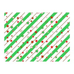 Christmas Paper Stars Pattern Texture Background Colorful Colors Seamless Two Sides Premium Plush Fleece Blanket (mini)