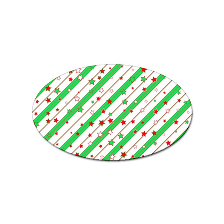 Christmas Paper Stars Pattern Texture Background Colorful Colors Seamless Sticker (Oval)