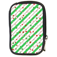 Christmas Paper Stars Pattern Texture Background Colorful Colors Seamless Compact Camera Leather Case