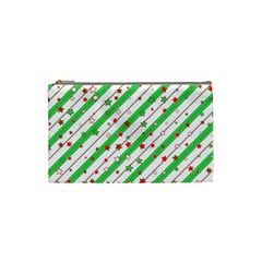 Christmas Paper Stars Pattern Texture Background Colorful Colors Seamless Cosmetic Bag (small)