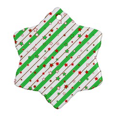 Christmas Paper Stars Pattern Texture Background Colorful Colors Seamless Ornament (snowflake)