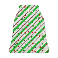 Christmas Paper Stars Pattern Texture Background Colorful Colors Seamless Ornament (bell)