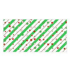 Christmas Paper Stars Pattern Texture Background Colorful Colors Seamless Satin Shawl 45  X 80 