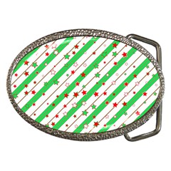 Christmas Paper Stars Pattern Texture Background Colorful Colors Seamless Belt Buckles by Ket1n9