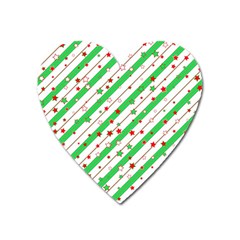 Christmas Paper Stars Pattern Texture Background Colorful Colors Seamless Heart Magnet