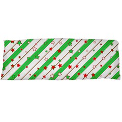 Christmas Paper Stars Pattern Texture Background Colorful Colors Seamless One Side Body Pillow Cases