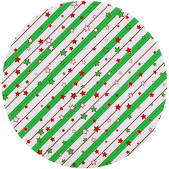 Christmas Paper Stars Pattern Texture Background Colorful Colors Seamless Uv Print Round Tile Coaster