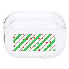 Christmas Paper Stars Pattern Texture Background Colorful Colors Seamless Hard Pc Airpods Pro Case by Ket1n9